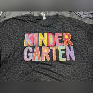 Black leopard print teacher shirt